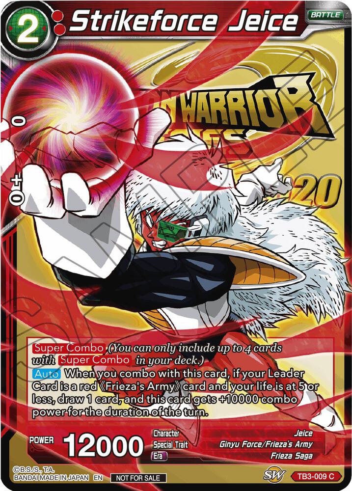 Strikeforce Jeice TB3-009 card from Tournament Promotion Cards