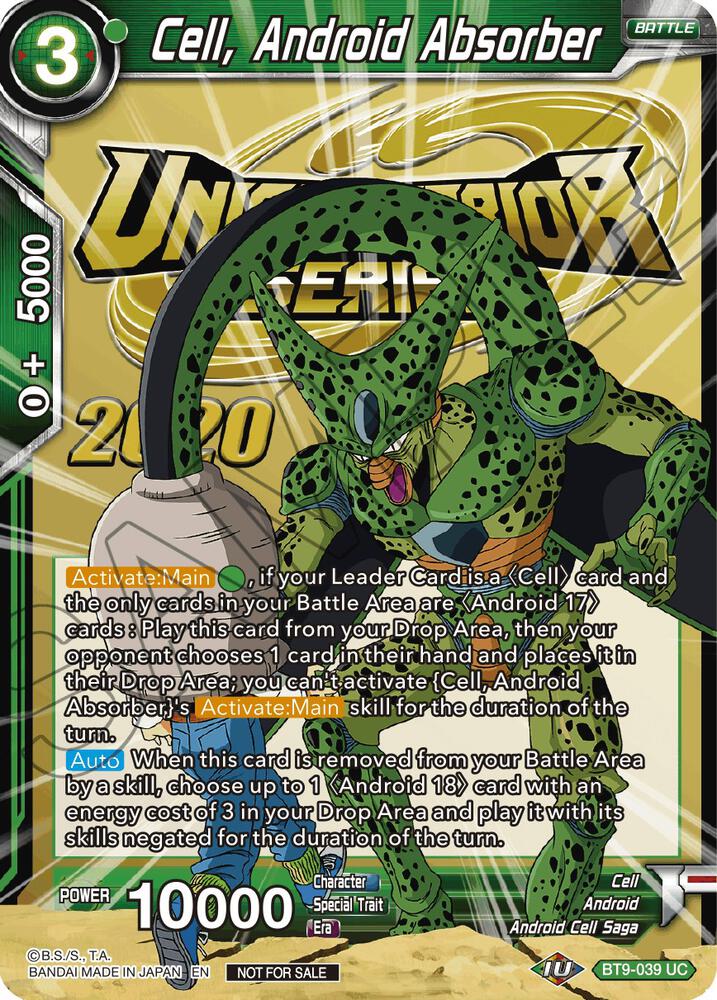 Cell, Android Absorber BT9-039 card from Tournament Promotion Cards