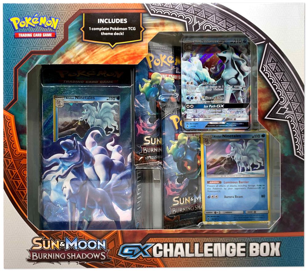 Alolan Ninetales GX Challenge Box card from SM - Burning Shadows