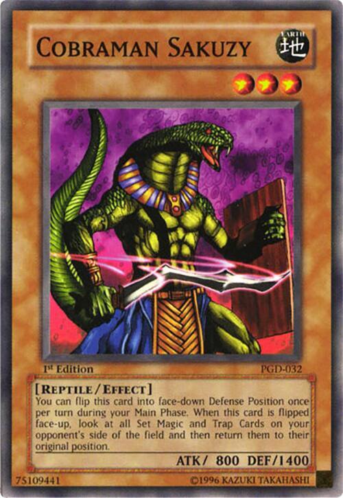 Cobraman Sakuzy PGD-032 card from Pharaonic Guardian