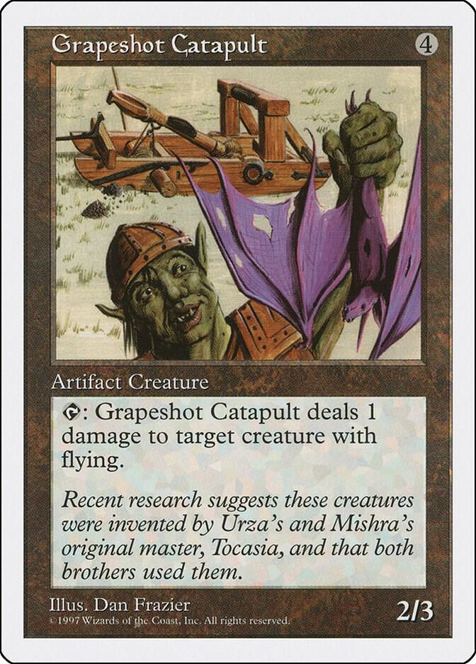Grapeshot Catapult card from Fifth Edition