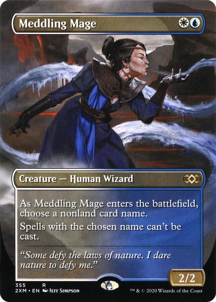 Meddling Mage (Borderless) 355 card from Double Masters