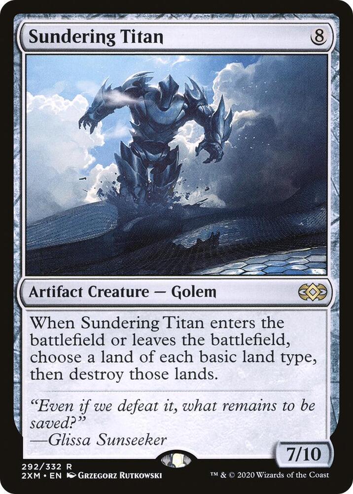 Sundering Titan 292 card from Double Masters