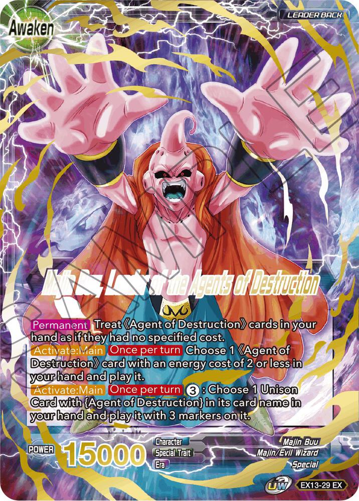 Babidi, Leader of the Agents of Destruction // Majin Buu, Leader of the Agents of Destruction EX13-29 card from Special Anniversary Set 2020