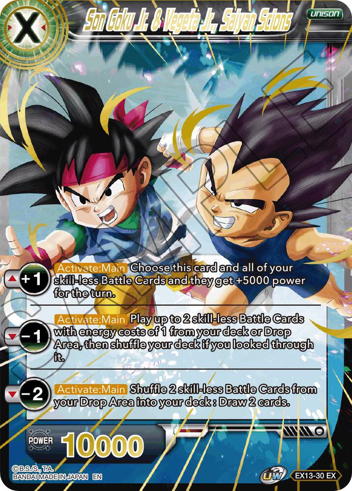 Son Goku Jr. & Vegeta Jr., Saiyan Scions EX13-30 card from Special Anniversary Set 2020