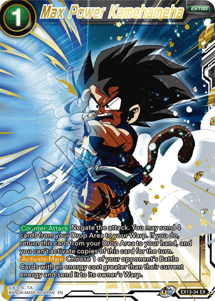 Max Power Kamehameha EX13-34 card from Special Anniversary Set 2020
