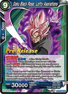 Goku Black Rose, Lofty Aspirations BT10-050 card from Rise of the Unison Warrior Pre-Release Cards