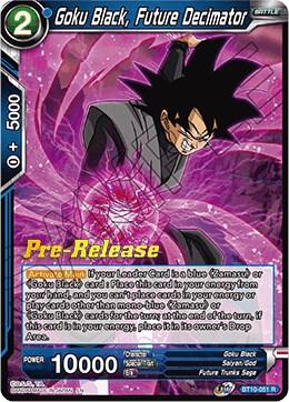 Goku Black, Future Decimator BT10-051 card from Rise of the Unison Warrior Pre-Release Cards