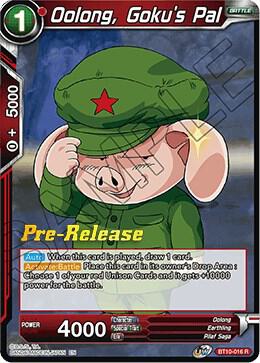 Oolong, Goku's Pal BT10-016 card from Rise of the Unison Warrior Pre-Release Cards