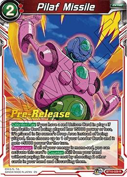Pilaf Missile BT10-029 card from Rise of the Unison Warrior Pre-Release Cards