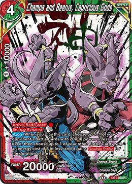 Champa and Beerus, Capricious Gods (Alternate Art) DB1-088 card from Special Anniversary Set 2020