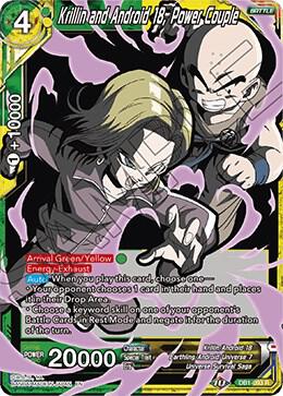 Krillin and Android 18, Power Couple (Alternate Art) DB1-093 card from Special Anniversary Set 2020