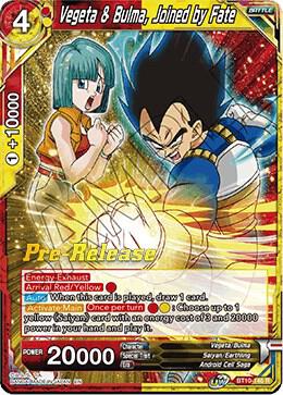 Vegeta & Bulma, Joined by Fate BT10-146 card from Rise of the Unison Warrior Pre-Release Cards