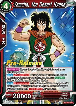 Yamcha, the Desert Hyena BT10-009 card from Rise of the Unison Warrior Pre-Release Cards