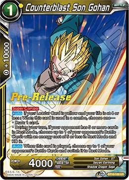 Counterblast Son Gohan BT10-100 card from Rise of the Unison Warrior Pre-Release Cards