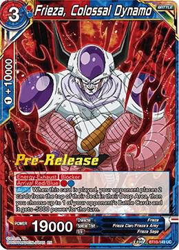 Frieza, Colossal Dynamo BT10-149 card from Rise of the Unison Warrior Pre-Release Cards