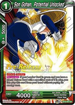 Son Gohan, Potential Unlocked BT10-067 card from Rise of the Unison Warrior Pre-Release Cards