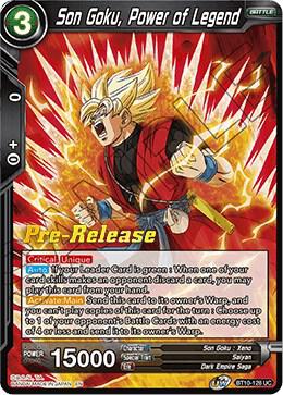 Son Goku, Power of Legend BT10-128 card from Rise of the Unison Warrior Pre-Release Cards