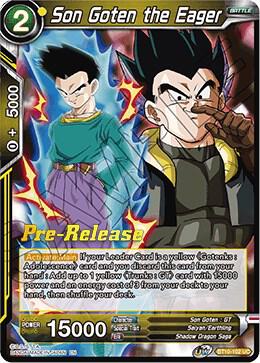 Son Goten the Eager BT10-102 card from Rise of the Unison Warrior Pre-Release Cards