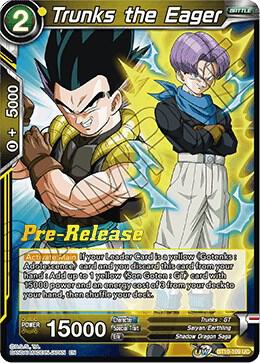 Trunks the Eager BT10-109 card from Rise of the Unison Warrior Pre-Release Cards