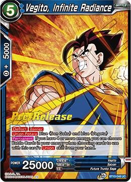 Vegito, Infinite Radiance BT10-046 card from Rise of the Unison Warrior Pre-Release Cards
