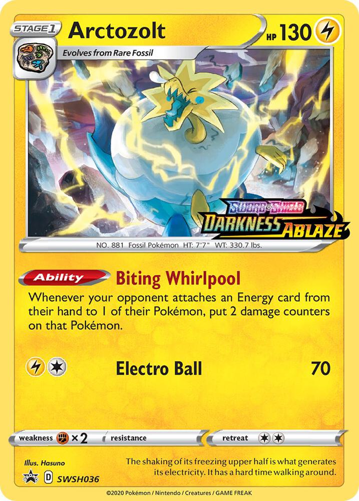 Arctozolt (Prerelease) SWSH036 card from SWSH: Sword & Shield Promo Cards