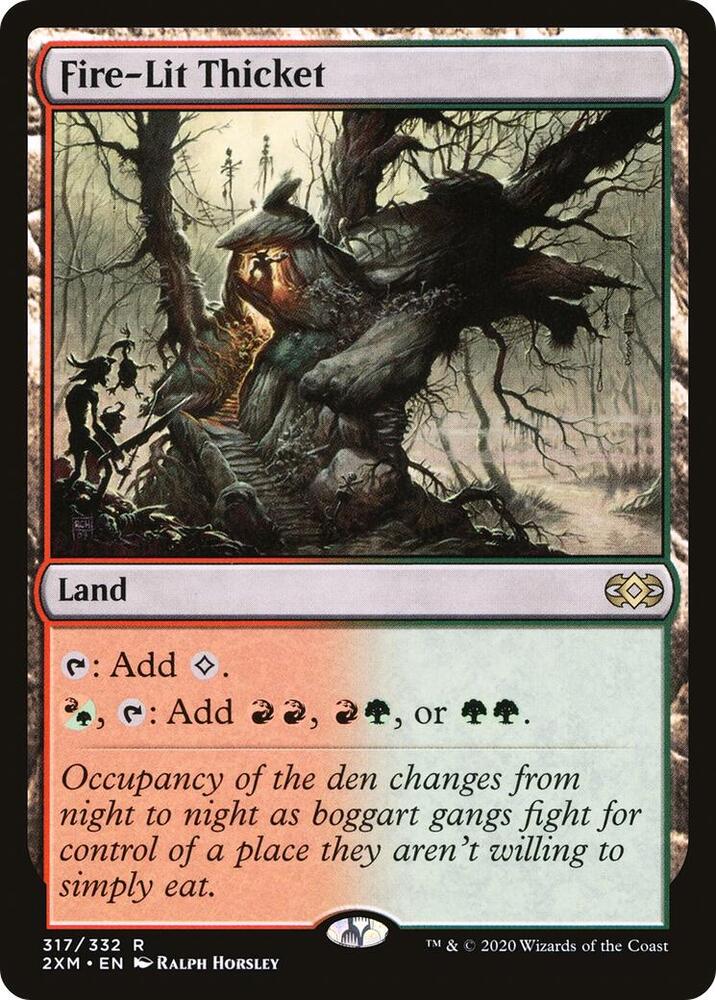 Fire-Lit Thicket 317 card from Double Masters