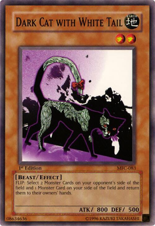 Dark Cat with White Tail MFC-083 card from Magician's Force