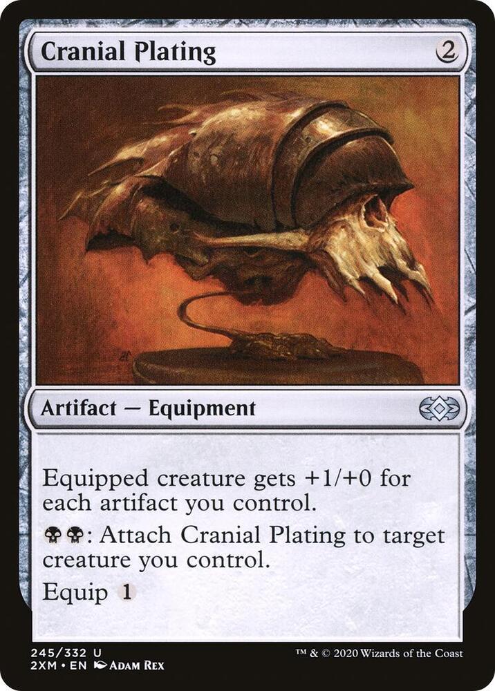 Cranial Plating 245 card from Double Masters