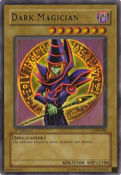 Dark Magician LOB-005 card from The Legend of Blue Eyes White Dragon