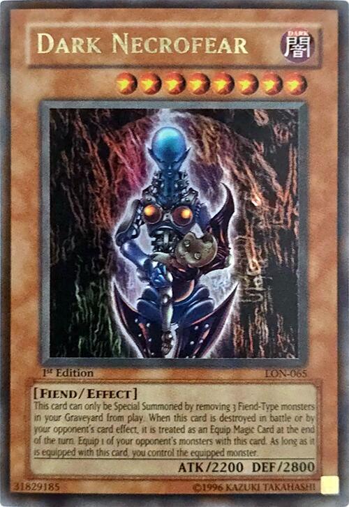Dark Necrofear LON-065 card from Labyrinth of Nightmare