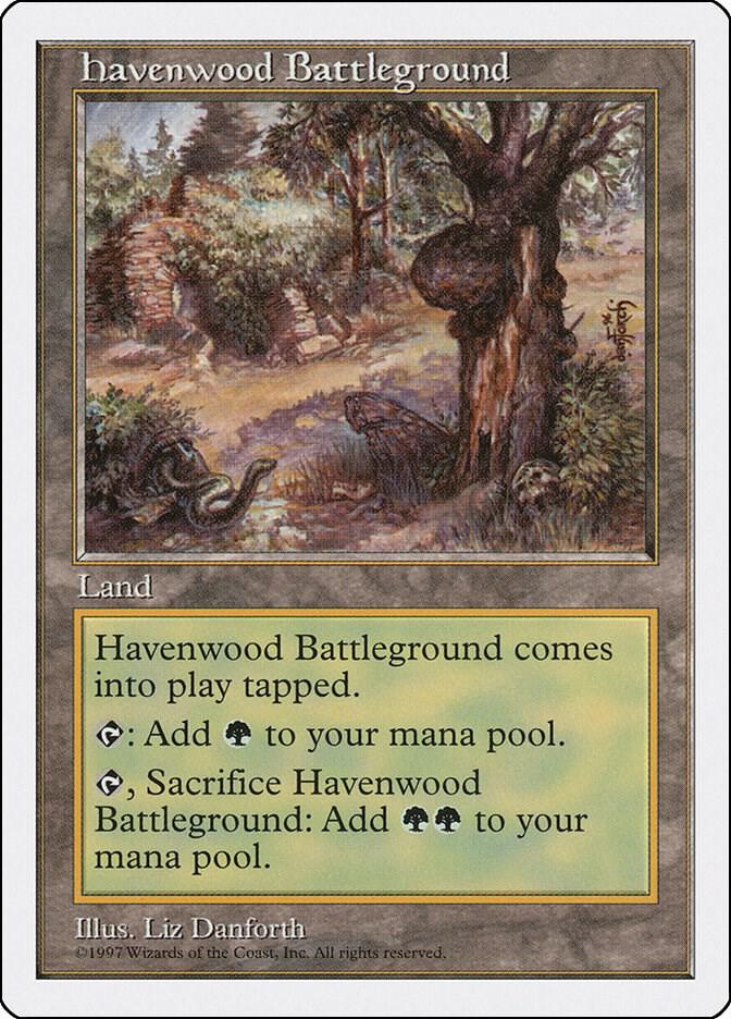 Havenwood Battleground card from Fifth Edition