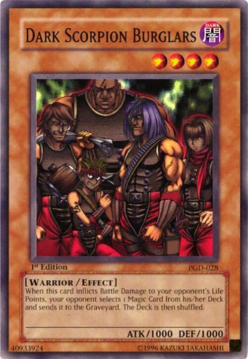 Dark Scorpion Burglars PGD-028 card from Pharaonic Guardian