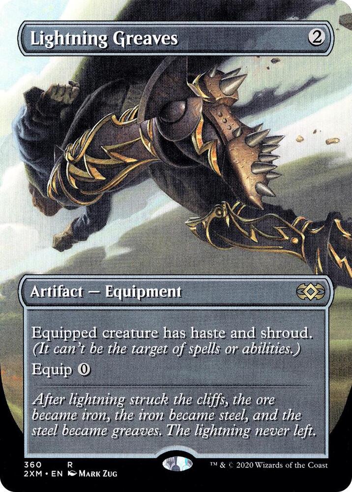 Lightning Greaves (Borderless) 360 card from Double Masters