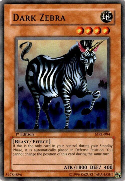 Dark Zebra MRL-084 card from Magic Ruler