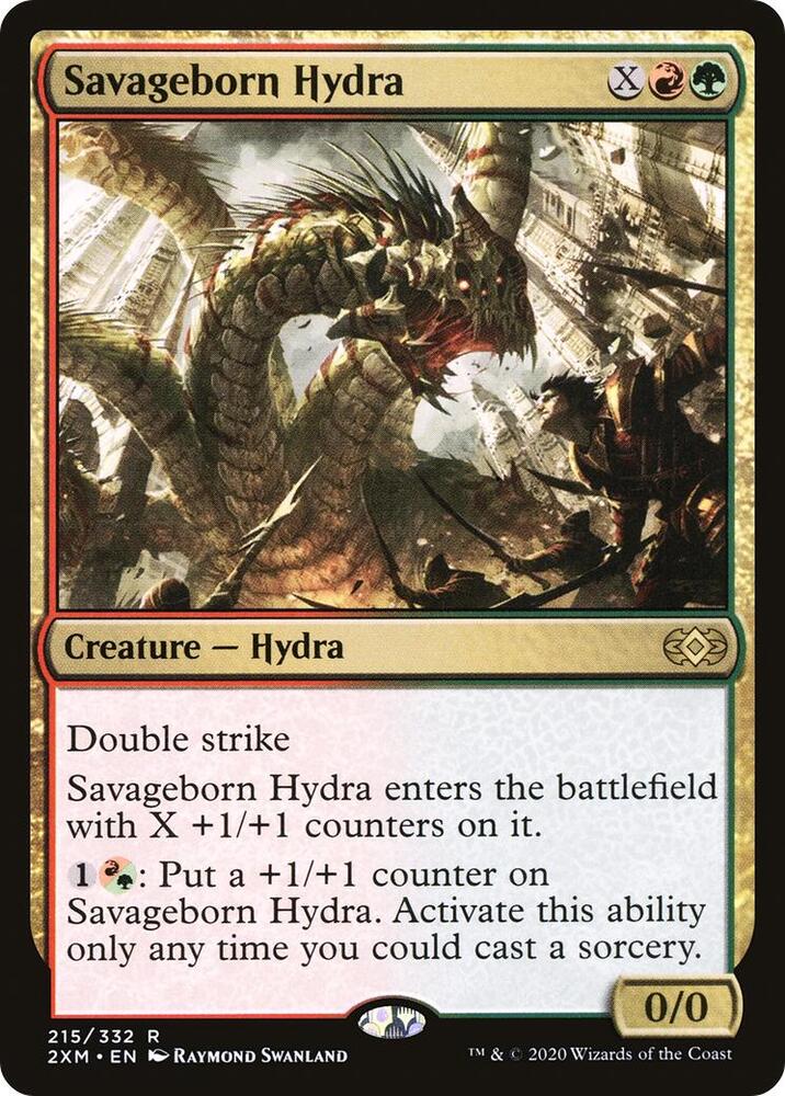 Savageborn Hydra 215 card from Double Masters