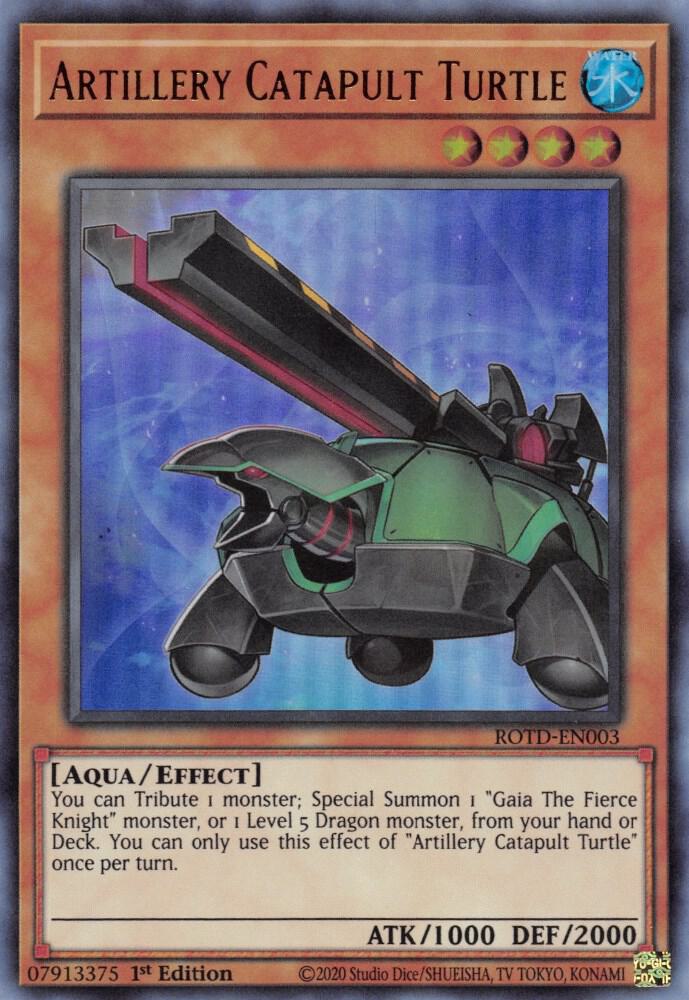 Artillery Catapult Turtle ROTD-EN003 card from Rise of the Duelist