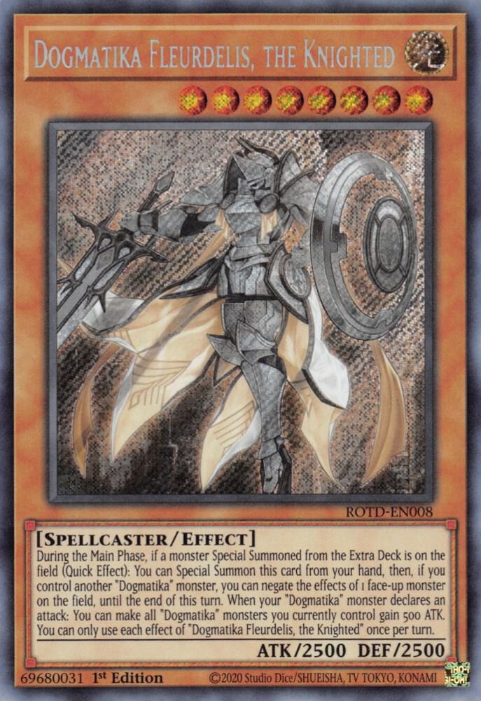 Dogmatika Fleurdelis, the Knighted ROTD-EN008 card from Rise of the Duelist
