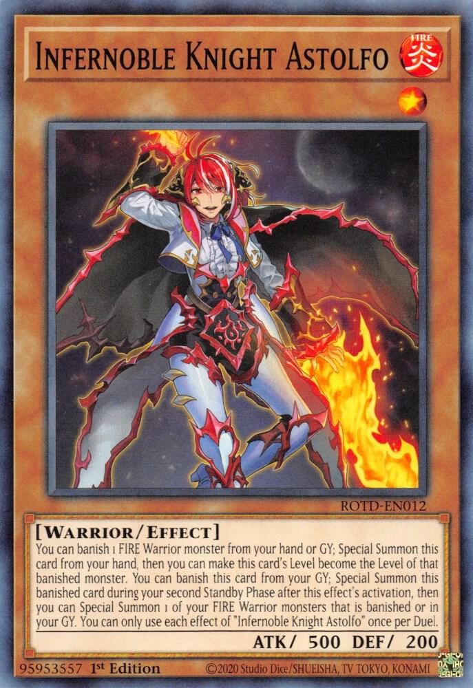 Infernoble Knight Astolfo ROTD-EN012 card from Rise of the Duelist