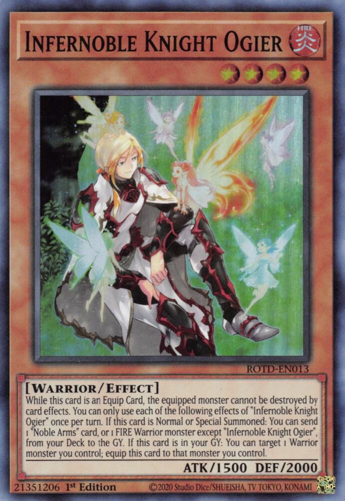 Infernoble Knight Ogier ROTD-EN013 card from Rise of the Duelist