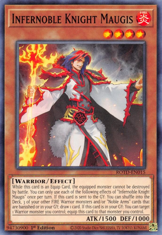 Infernoble Knight Maugis ROTD-EN015 card from Rise of the Duelist