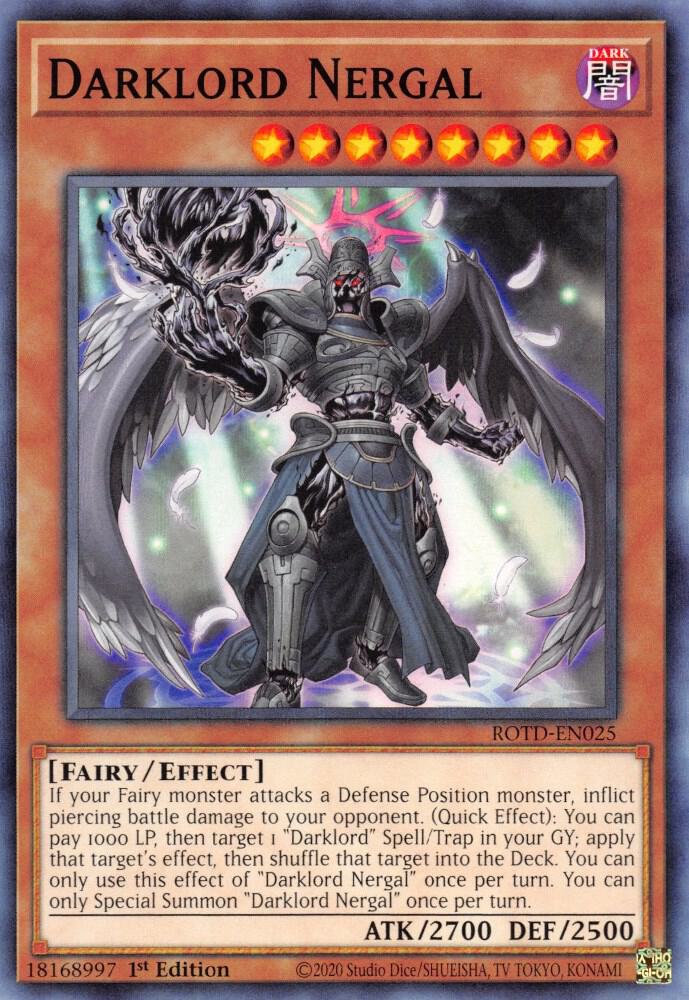 Darklord Nergal ROTD-EN025 card from Rise of the Duelist