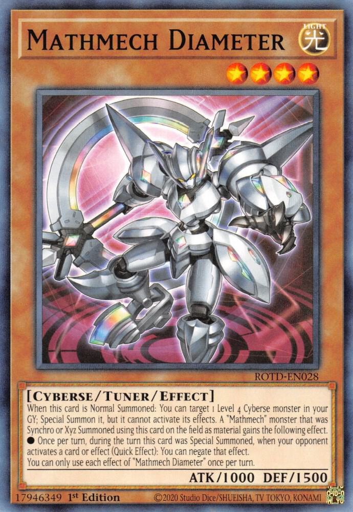 Mathmech Diameter ROTD-EN028 card from Rise of the Duelist