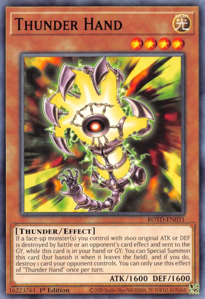 Thunder Hand ROTD-EN031 card from Rise of the Duelist