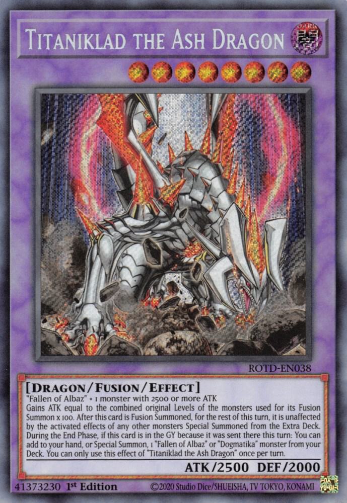 Titaniklad the Ash Dragon ROTD-EN038 card from Rise of the Duelist