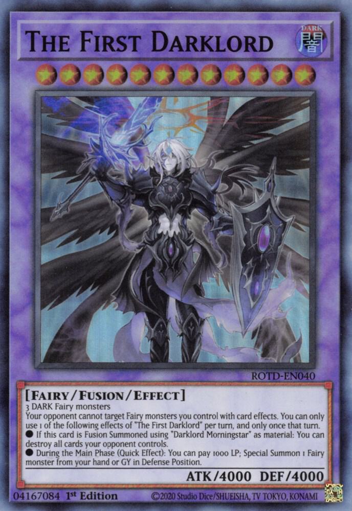 The First Darklord ROTD-EN040 card from Rise of the Duelist