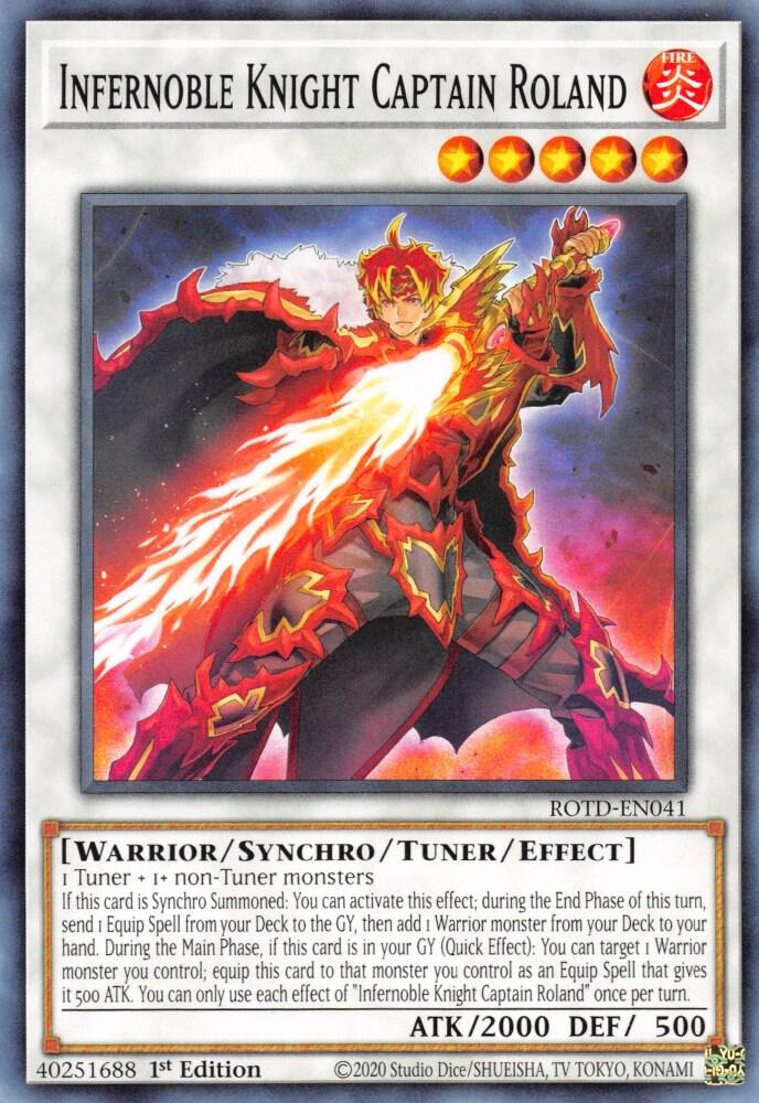 Infernoble Knight Captain Roland ROTD-EN041 card from Rise of the Duelist