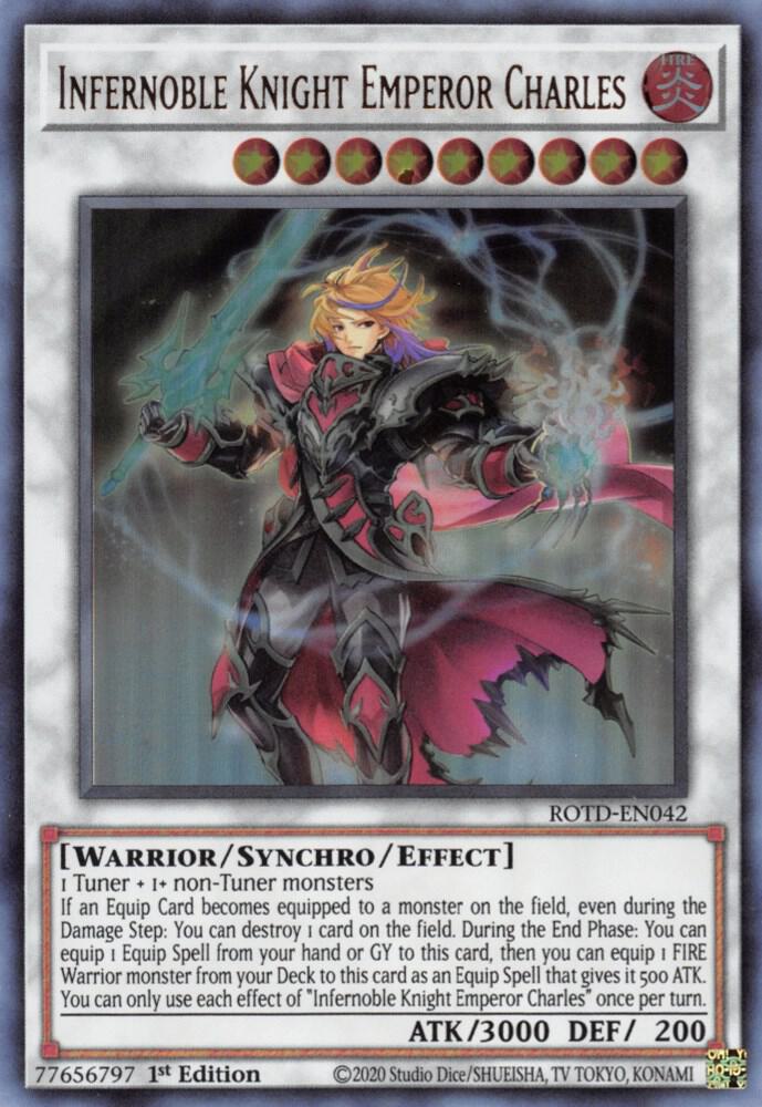 Infernoble Knight Emperor Charles ROTD-EN042 card from Rise of the Duelist