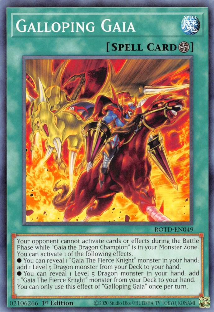 Galloping Gaia ROTD-EN049 card from Rise of the Duelist