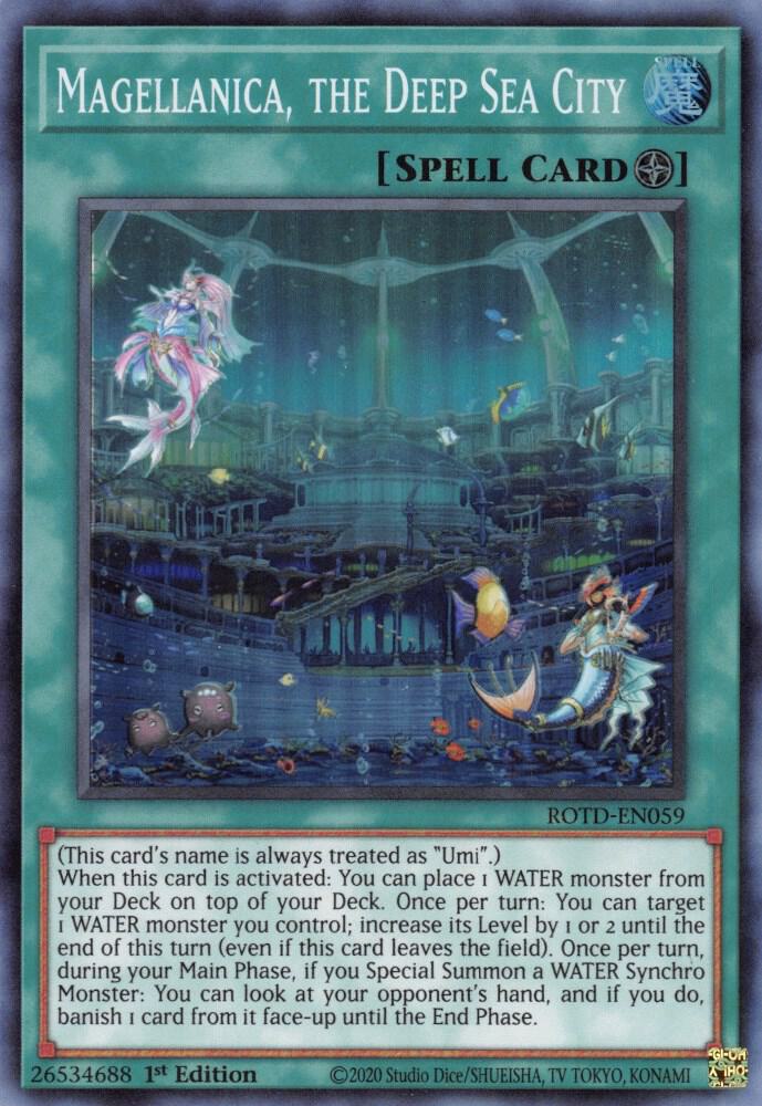 Magellanica, the Deep Sea City ROTD-EN059 card from Rise of the Duelist